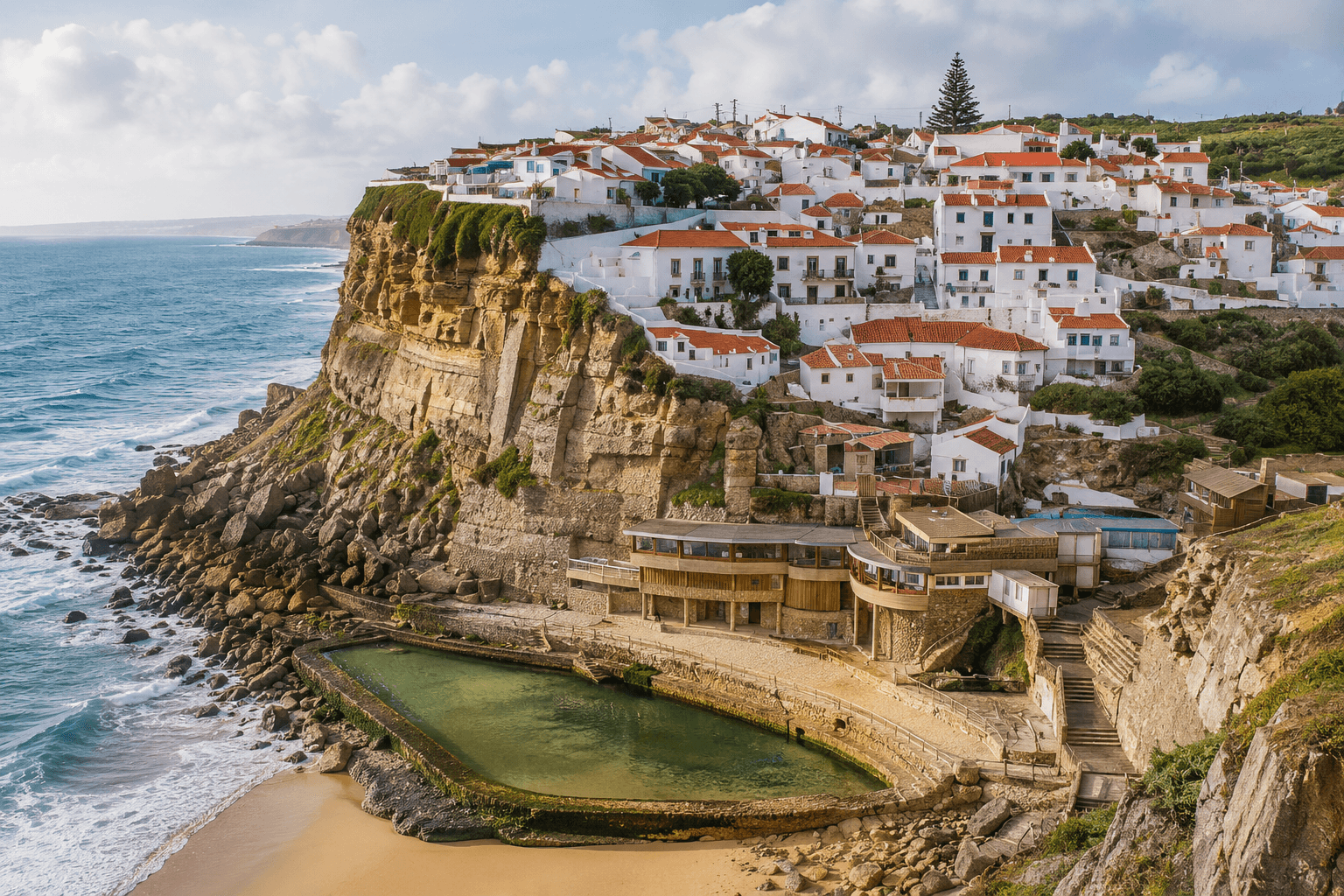 Village portugais en bord de mer