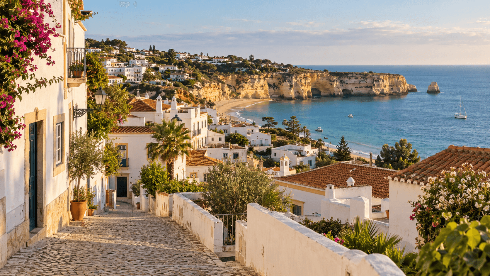 Investisseurs visitant un bien locatif au Portugal